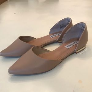 Steve Madden tan flats 9.5 barley worn